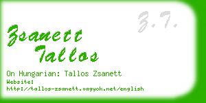 zsanett tallos business card